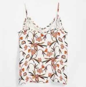 Loft Floral Ruffle Cami Size Medium